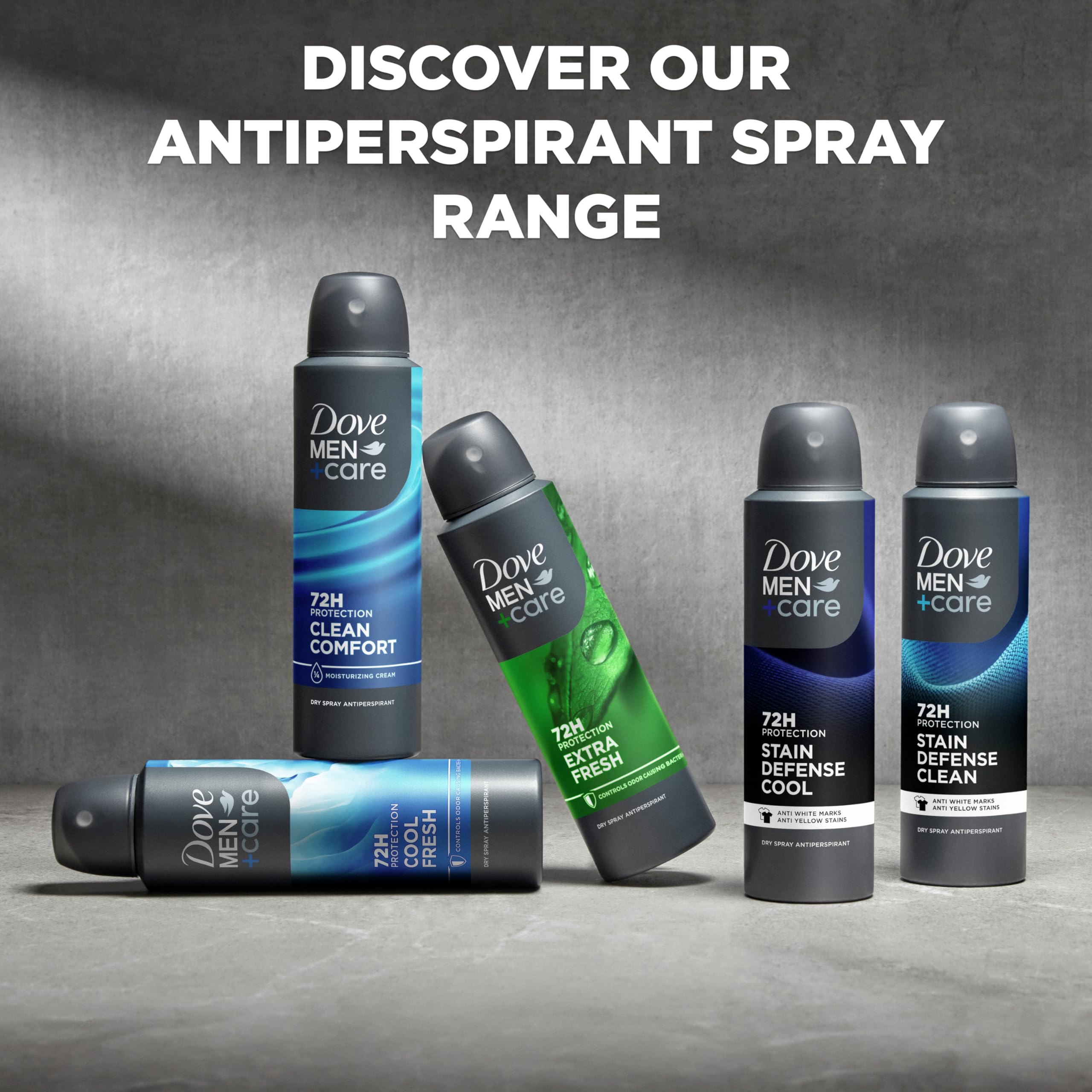 Dove Men+Care Antiperspirant Dry Spray Deodorant for Men Clean Comfort 72 Hour Sweat and Body Odor Protection - 3.8 oz 3 Count