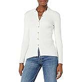 Amazon Essentials Women's Fine Gauge Stretch Polo Ribbed Cardigan (Previously Daily Ritual)