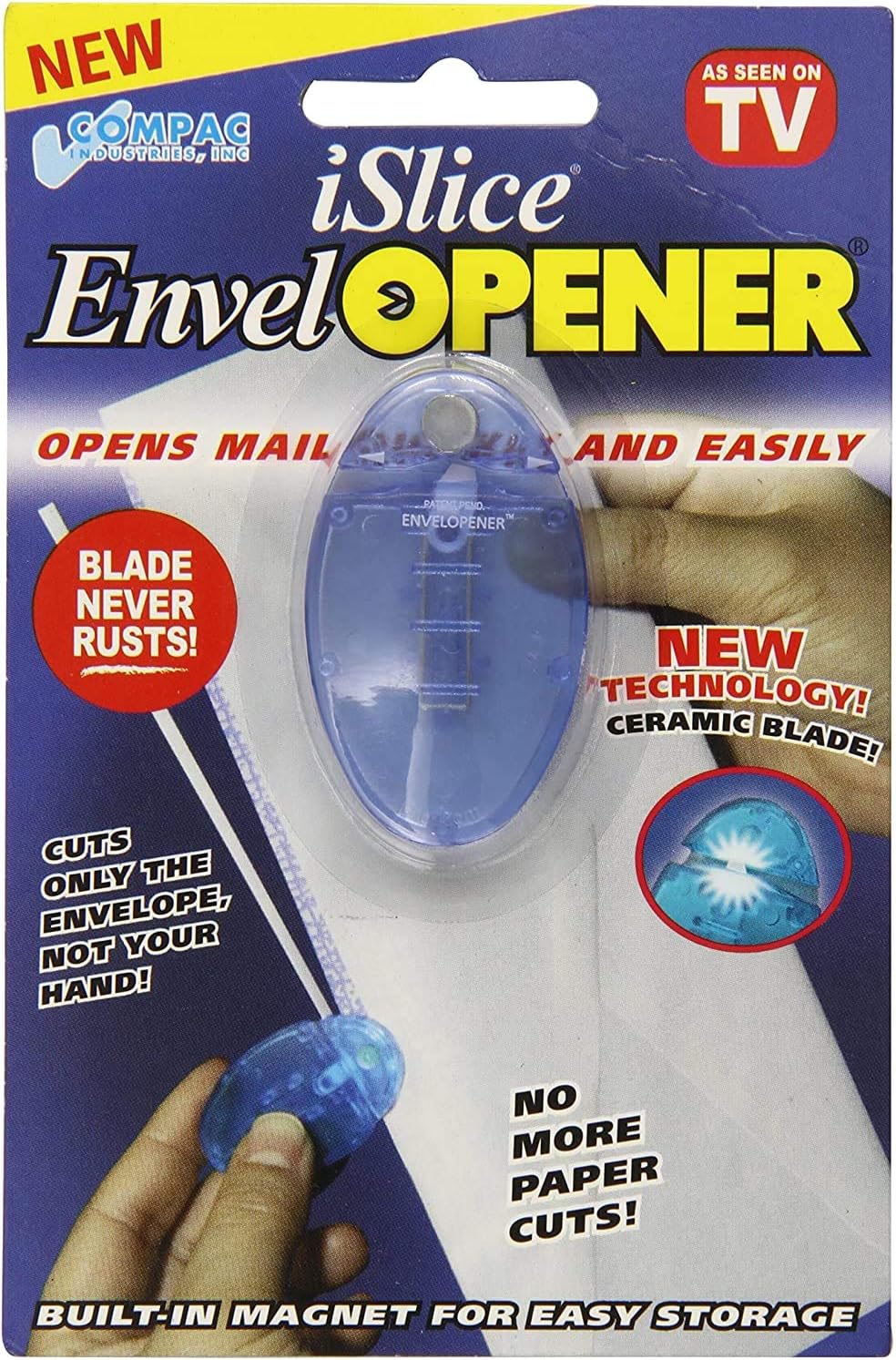 Slice 95142 Package Opener and Cutting Tool, Safe Ceramic Blade, Finger Friendly