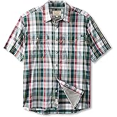 Field & Stream Men's Line Burner Short Sleeve Fishing Shirt, Sunkissed Plaid