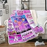 Cheerleader Blanket 60"x50", Soft Cozy Warm for Cheer Team, Girls Teens Kids - Cheerleading Gift for Couch Bed Sofa