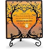 Remembrance Desk Decor, Sympathy Gifts for Family Loss Of Loved One, A Limb Has Fallen From The Family Tree Tabletop Sign for Home Office Bedroom, Memorial Wood Plaque With Iron Stand -25