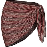 ZAFUL Crochet Sarong Coverups for Women Beach Vacation Starfish See Thru Tie Side Bathing Suit Cover Up Mini Skirt