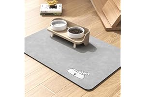 PADOOR Pet Feeding Mat-Absorbent Dog Food Mat-No Stains Dog Mat for Food and Water-Quick Dry Dog Bowl Mat-Pet Food Mat Cat Food Mat-Pet Supplies Dog Accessories-Dog Water Bowl for Messy Drinkers