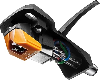 Amazon Com Audio Technica At Vm95en H Turntable Headshell Cartridge Combo Kit Orange Electronics