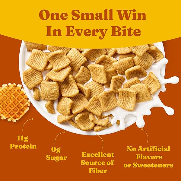 CATALINA CRUNCH PROTEIN CEREAL – SUGAR FREE BREAKFAST CEREAL WITH 11G OF PROTEIN – GLUTEN FREE – MAPLE WAFFLE – 9 OZ. BAG (PACK OF 1) (PACKAGING MAY VARY)