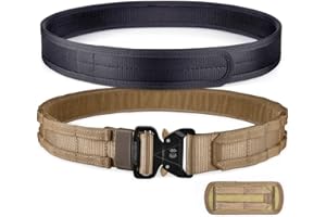 WarBull Tactical Battle Gun Belt, Quick Release Buckle Molle Belt with 1.57'' EDC Inner Belt for Law Enforcement, Shooter