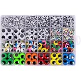 1620pcs Googly Wiggle Eyes Self Adhesive, for Craft Sticker Eyes Multi Colors and Sizes for DIY by ZZYI