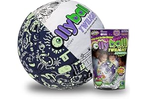 Ollyball Twilight - Glow in The Dark, Color-in Ball for Full-Force Indoor and Outdoor Play!