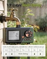 Diivoo Sprinkler Timer 3 Zone Hose Timer with Brass Inlets 3 Outlets view 7