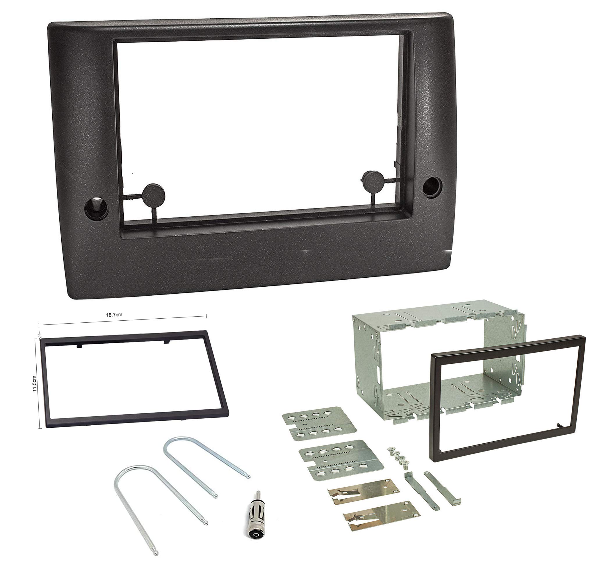 Sound-way - 2 DIN in dash car stereo adapter mounting fascia kit for Fiat Stilo - 2DP-STILO