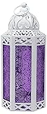 VELA LANTERNS 10.5" White Moroccan Lamp Lantern