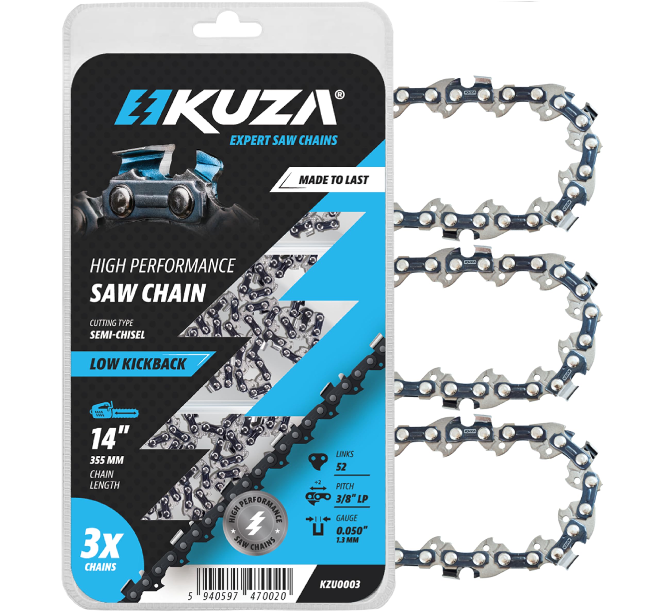 14 Inch Chainsaw Chain 3/8" LP