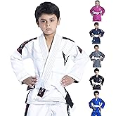 Vector Sports Brazilian BJJ Gi Jiu Jitsu Gi for Child Kids Gi Uniform Durable Pant & Jacket 100% Cotton with Free Belt