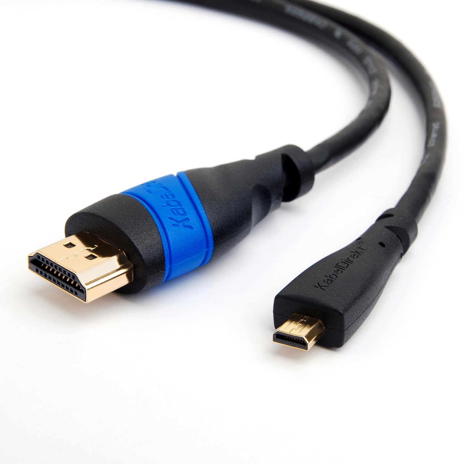 KabelDirekt 1.5m Micro HDMI to HDMI Cable compatible with HDMI 2.1, 2