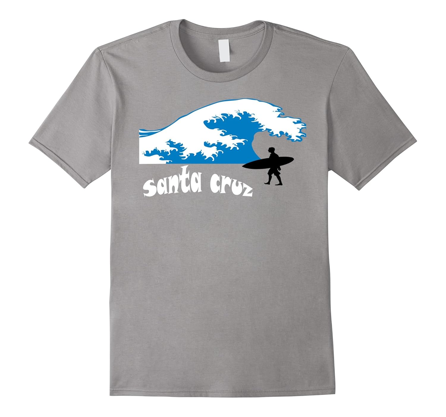 Santa Cruz Kalifornien Beach T-Shirt - Surfer Skater Vintage Design