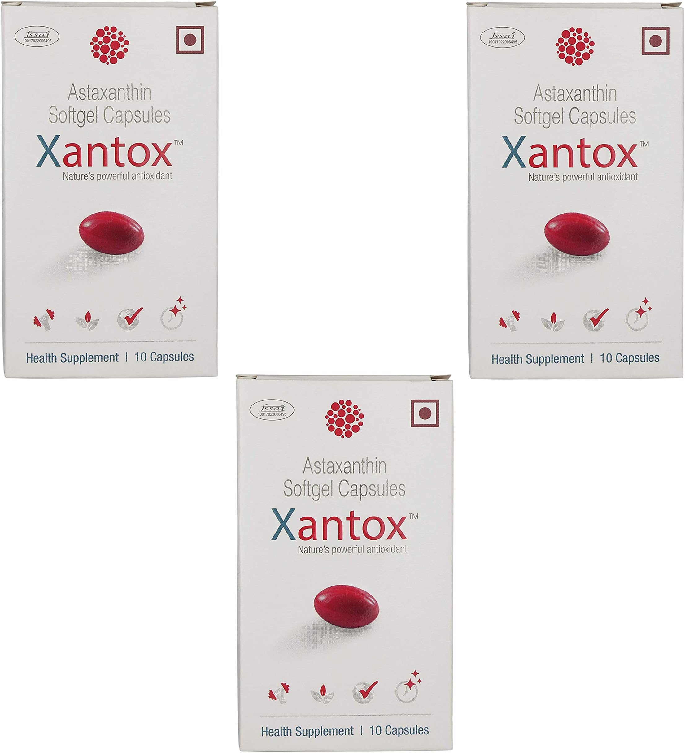 Xantox Sunscreen Antioxident Supplement -10 Capsules - (Pack of 3)