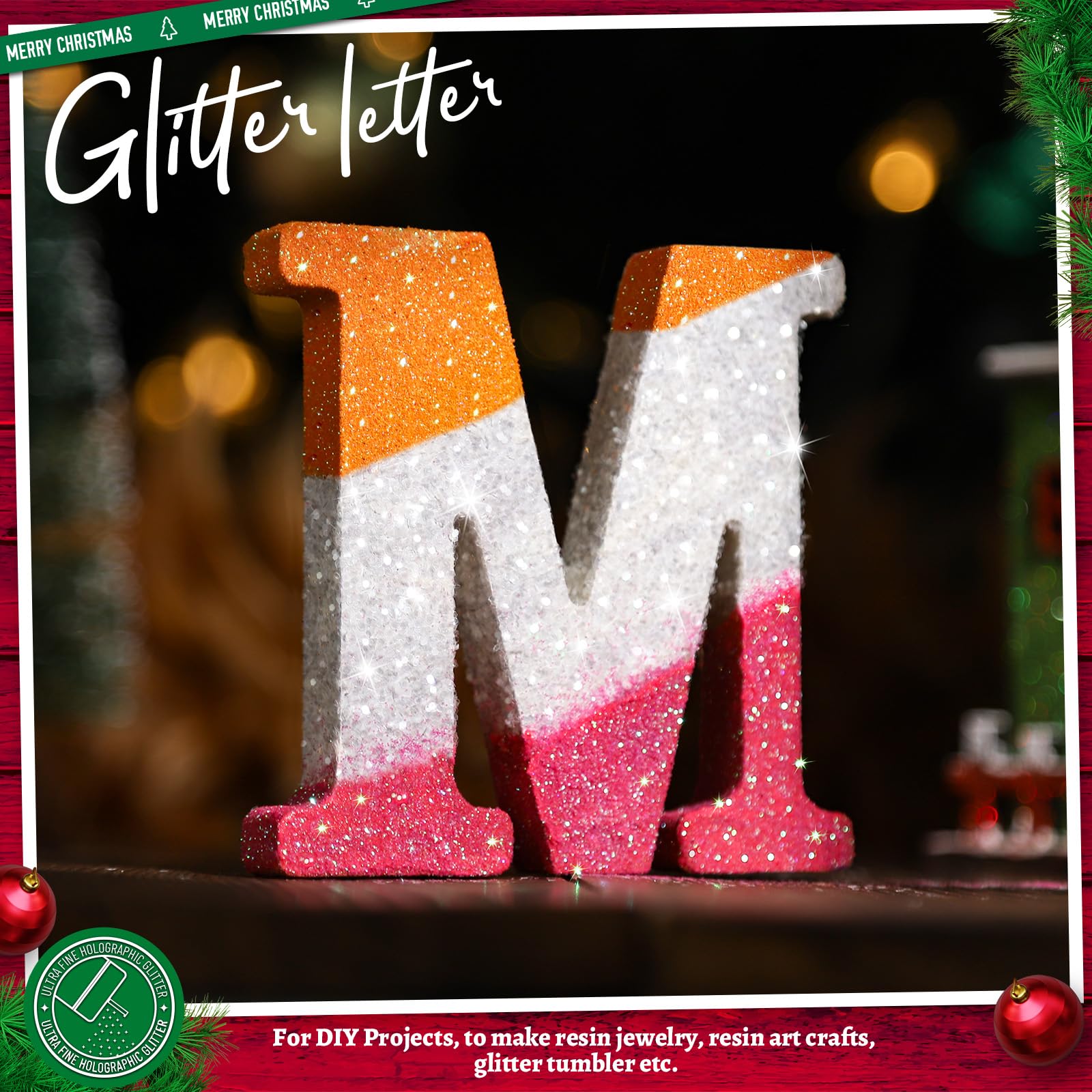 LEOBRO White Glitter, 150g/5.29oz Snow Chunky Glitter for Crafts, Resin, Clear Snow White Flakes, for DIY Tumbler, Hair Face Body Art, Party Christmas Decorations, 1/24