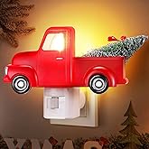 Hohean Christmas Red Truck Night Light Plug-in, 120V C7 LED Wall Nightlight Decoration for Bedroom, Bathroom, Kitchen, Hallway, Stairs