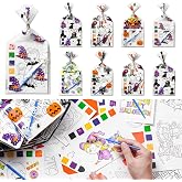 Rotu Halloween Party Favors for Kids Halloween Goodie Bag Stuffers - 30 Packs Coloring Books for Kids Ages 4-8, Treats Non Candy with 30 Goody Bags, Trick or Treat Gifts