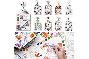 Rotu Halloween Party Favors for Kids Halloween Goodie Bag Stuffers - 30 Packs Coloring Books for Kids Ages 4-8, Treats Non Ca