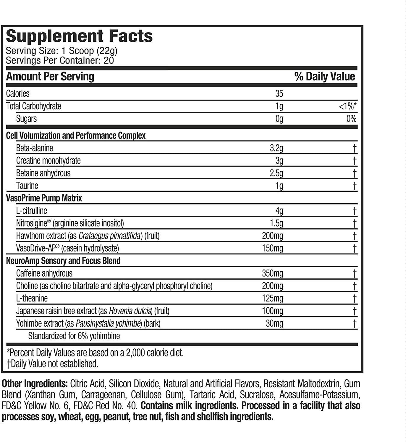 Muscletech Vapor One Pre Workout Powder, One Scoop Formula with Betaine HCL, Creatine and Beta Alanine to Boost Energy & Amplify Muscle Building, Rainbow Fruit Candy, 20 Servings (14.8oz): Health & Personal Care