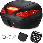 AHR 48L Motorcycle Top Case with Light Universal Tour Tail Box Scooter | Trunk