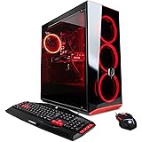 CYBERPOWERPC Gamer Xtreme GXIVR8020A4 Desktop Gaming PC (Intel i5-7400 3.0GHz, AMD RX 580 4GB, 8GB DDR4 RAM, 1TB 7200RPM HDD, WiFi, Win 10 Home), Black - VR Ready