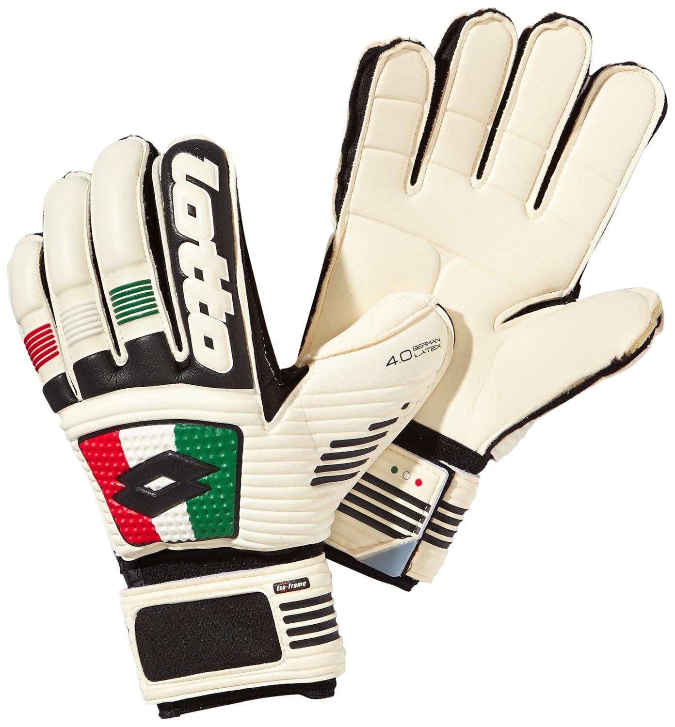 Lotto Gripster GK100 III Guantes de portero, color blanco, verde y