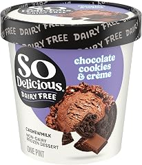 So Delicious Dairy Free Cashew Milk Frozen Dessert, Chocolate Cookies N’ Cream, Vegan, Non-GMO Project Verified, 1 Pint
