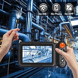 Endoscope Camera with Light, 5-inch Dual Lens 1920P