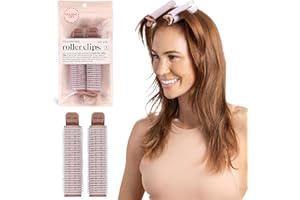 Kitsch Volumizing Hair Clips for Women - Hair Rollers for Volume & Curls - Volumizing Hair Products, Hair Roller Clips for Effortless Curls That Last - 2pc, Terracotta