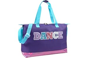 MADISON & DAKOTA Garment Dance Shoulder Bags for Girls, Teen Dancers, Costumes, Boys | Holographic Glitter Dance Bag for Kids