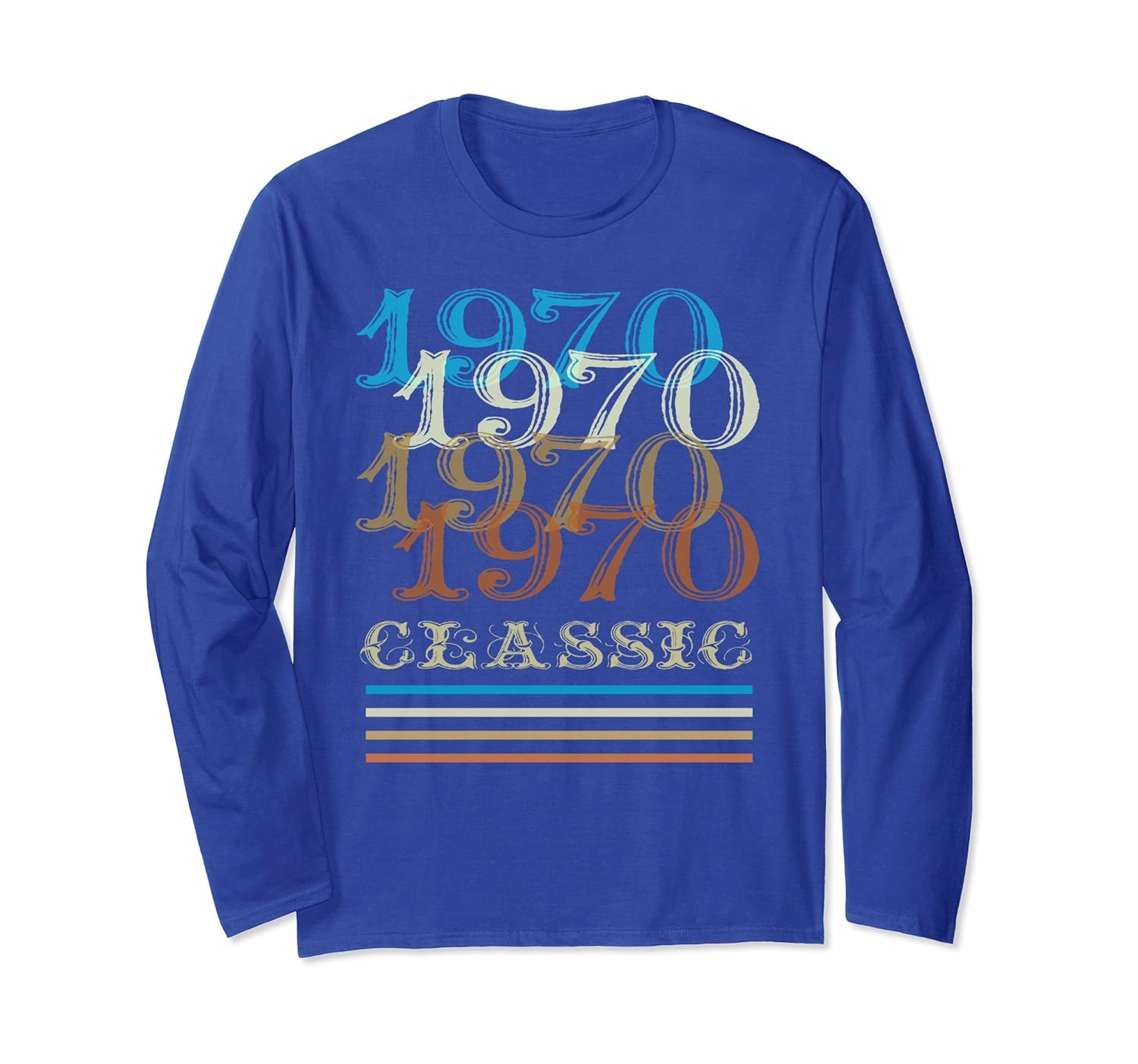 1970 Long Sleeve Classic Vintage Retro 48th Birthday Gifts-anz