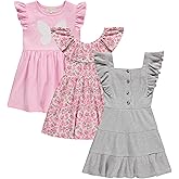BTween 3 Piece Girls Summer Dress Set Short Sleeve Casual Skater Dresses