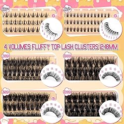 calphdiar Fluffy Lash Clusters with Bottom Lashes