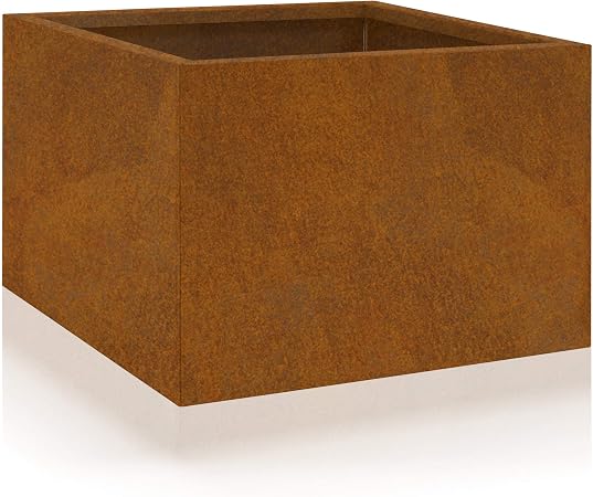 Jardinière En Acier Corten VidaXL - Bac à Fleurs Rustique Pour Jardin, Balcon Et Terrasse