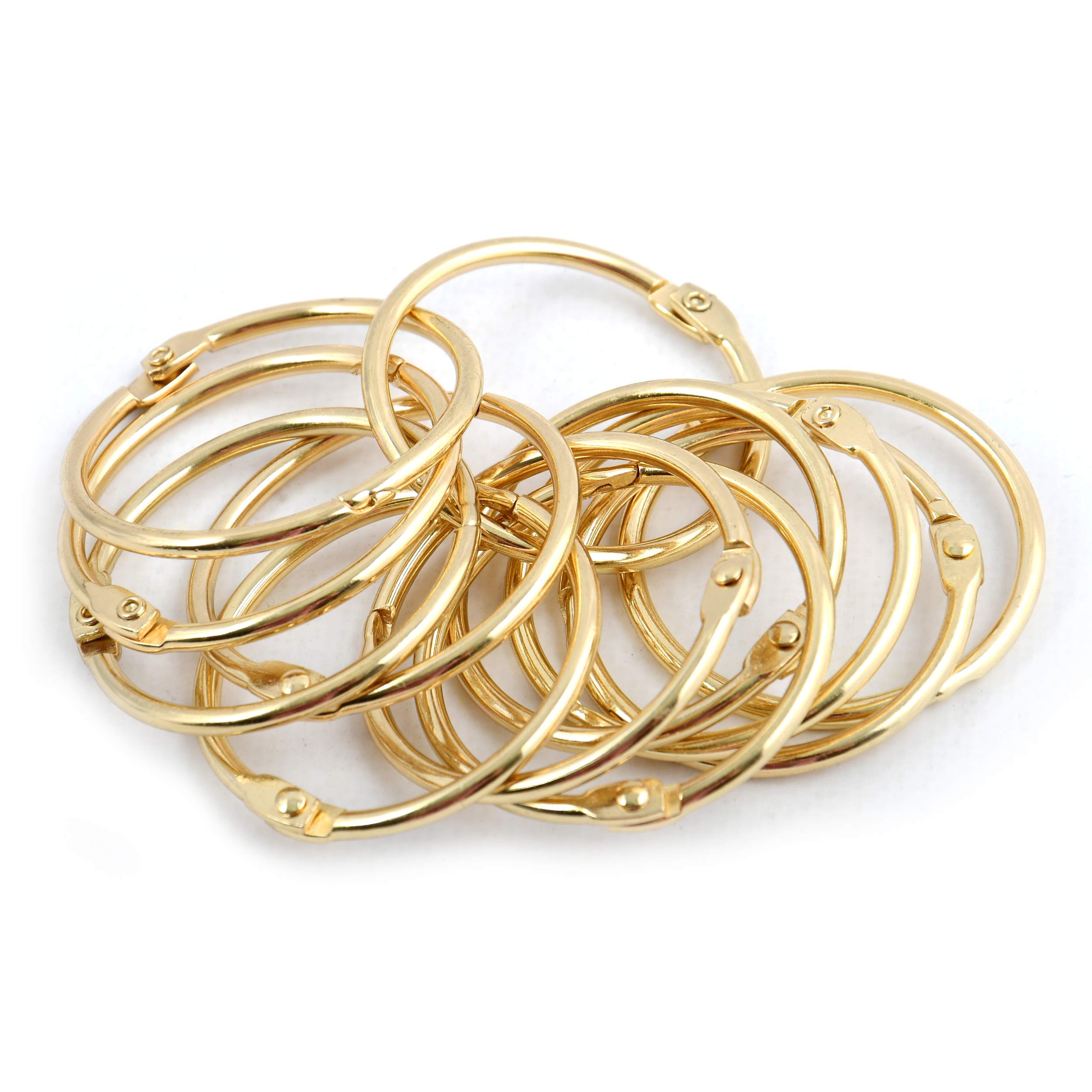 Spirella Ringo Shower Curtain Rings Pack of 12 Chrome Small Suitable for All Standard Shower Curtain Rods Gold