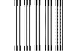 25Pcs Coping Saw Blades Set 6-1/2 Inch Long Between Pins Sturdy Wood Cutting Saw Blades Kit High Carbon Steel Pin End Scroll 