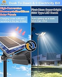 Gefolly SL-9500W Solar Street Light Outdoor
