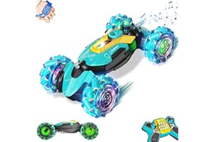 VIROCKSIGN Gesture Sensing RC Stunt Car,​Remote Control Car Toys for Ages 5-13,4WD All-Terrain with 360° Flips & LED Music Show,3-6 Year Old Boy Birthday Gift,Indoor/Outdoor Play & Gifts for Boys Toys Age 8-10