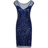 Vijiv 1920s Short Prom Dresses V Neck Inspired Sequins Cocktail Flapper Dress