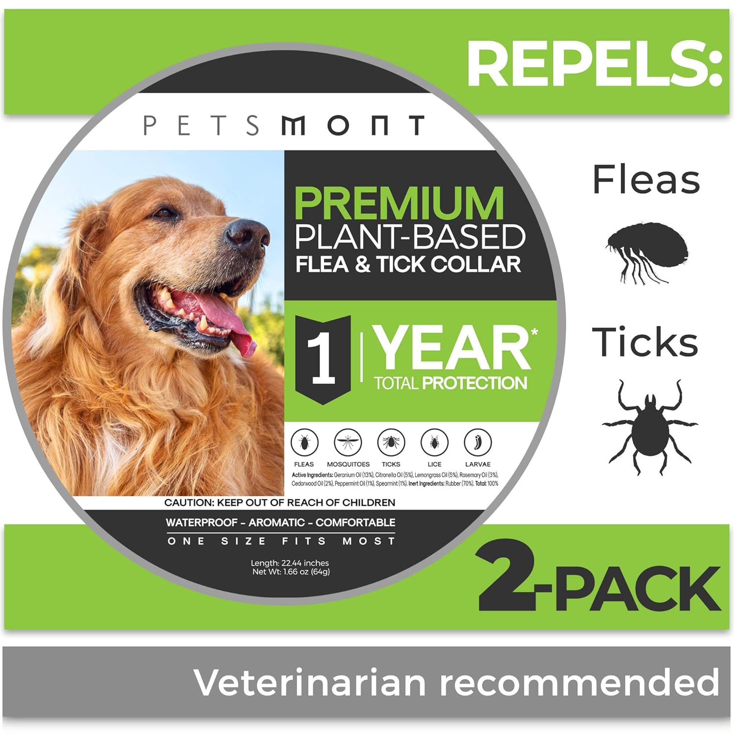 Reviews Petsmont Flea Collar for Dogs, Tick Collar for Dogs, Flea and