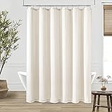 Cream 96 Inch Shower Curtain Linen Extra Long