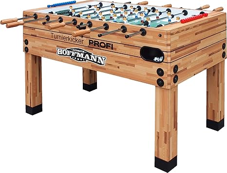 Automaten Hoffmann Profi-Tischkicker | Turnier-Kickertisch aus Holz mit Verchromten Stahlstangen, Profi-Gleitlager, Präzision