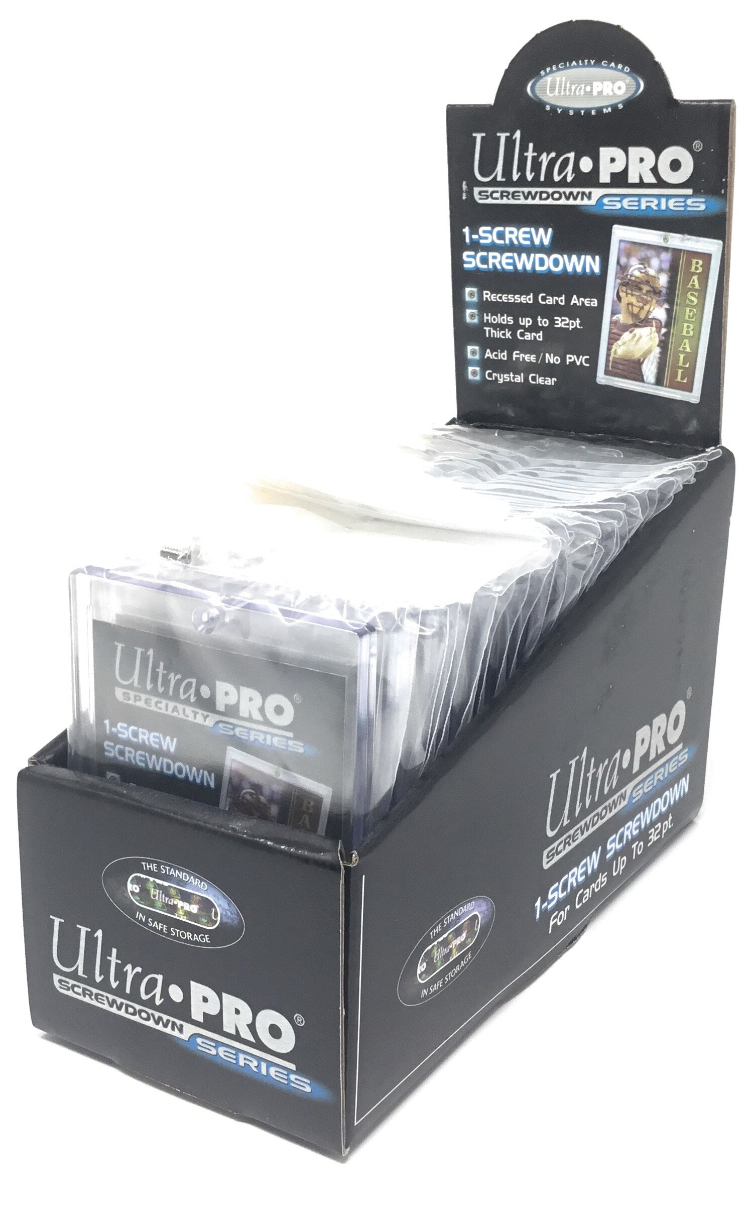 sports card storage ONE SCREW "SCREWDOWN" 1Screw Card Holders Ultra Pro 32 PT 25 Other Sports