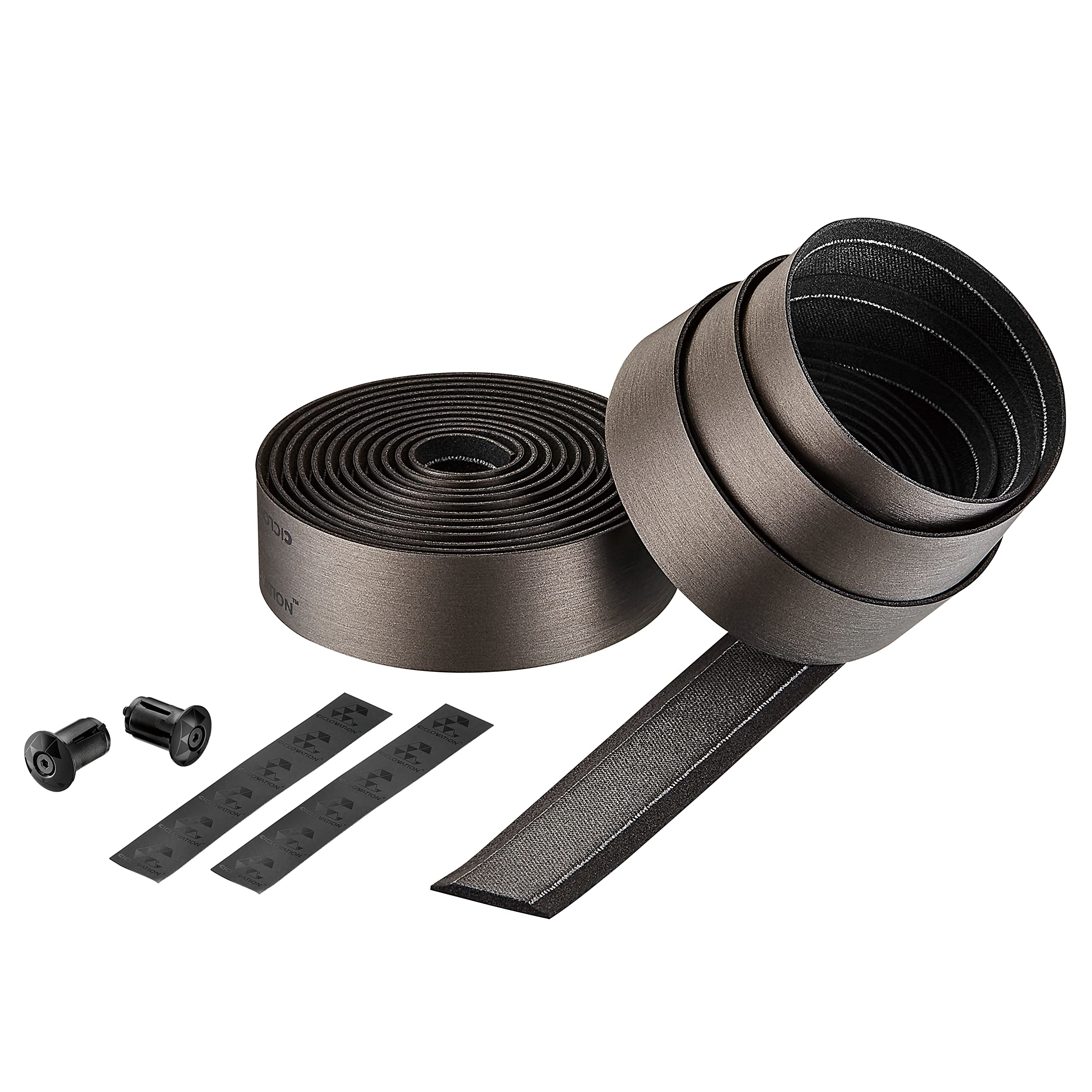 CICLOVATION BAR Tape, Leather Touch_Steampunk, Synthetic Leather, Through a Special Process, Shows The Metal Brushed Surface and retains Moderate Elasticity, T.3mm/W.30mm/L.2000mm