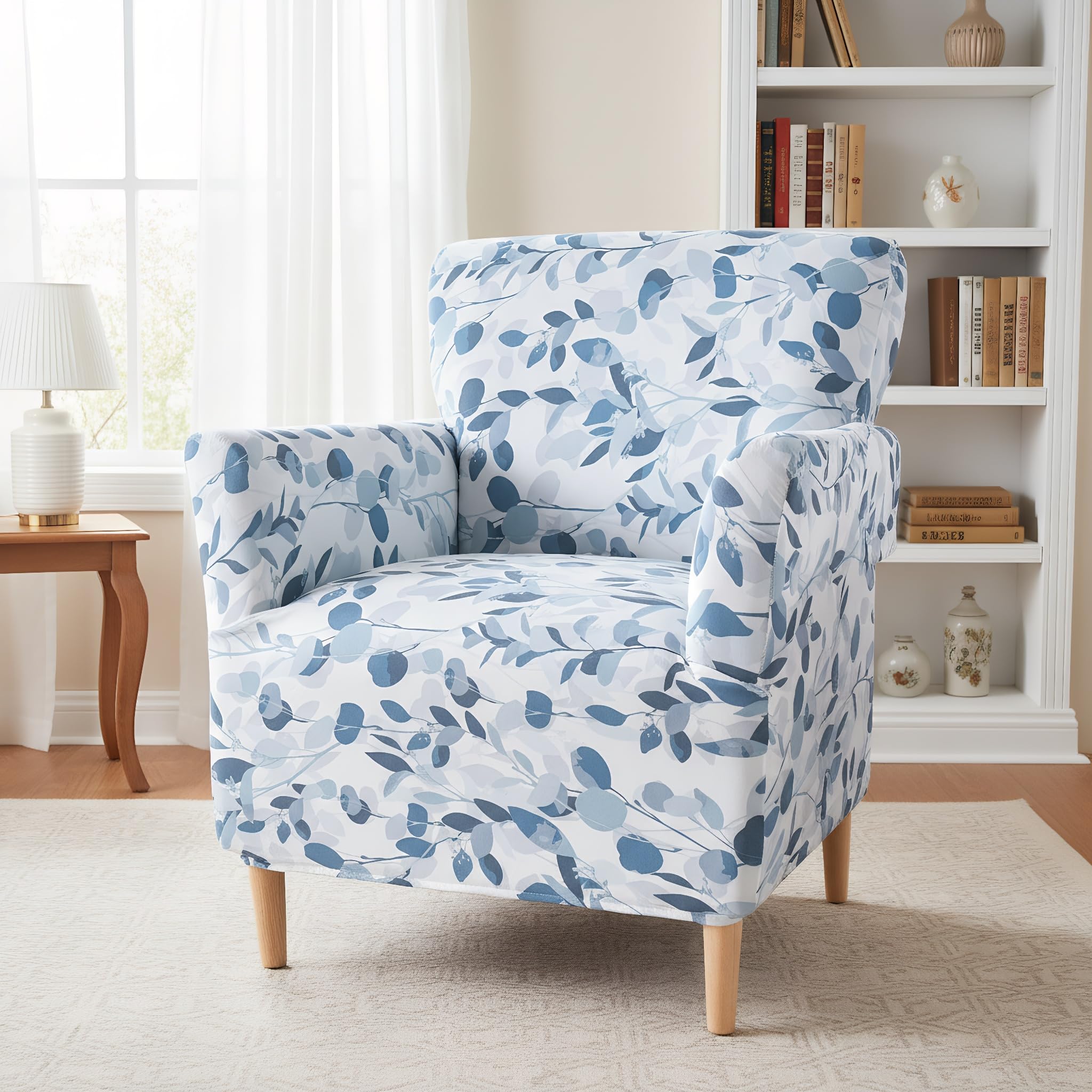 LiveGo Stretch Banquet Armchair Slipcover, Knit Chair Covers with Arms, Non-Slip Waterproof Chair Slipcover for Living Room, Office, Reception, and Pet-Friendly Furniture Protector (Color B)