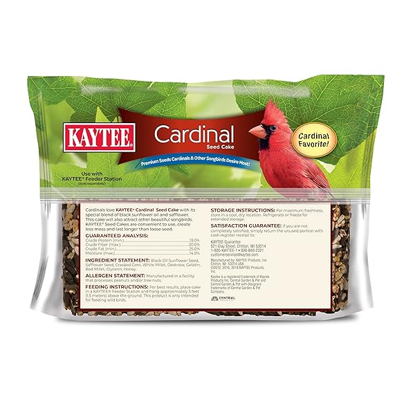 KAYTEE CARDINAL SEED CAKE, WILD BIRD FOOD, 1.85 POUNDS