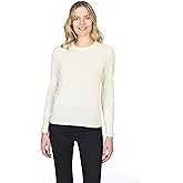 State Cashmere Women’s Essential Crewneck Sweater 100% Pure Cashmere Classic Long Sleeve Pullover